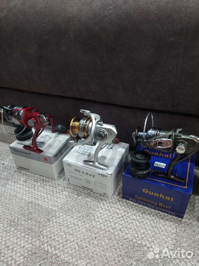 Катушка рыболовная с байтраном и без