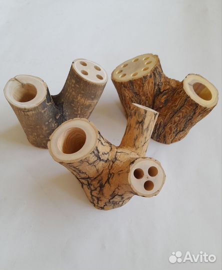 Декоративная подставка из спила дерева