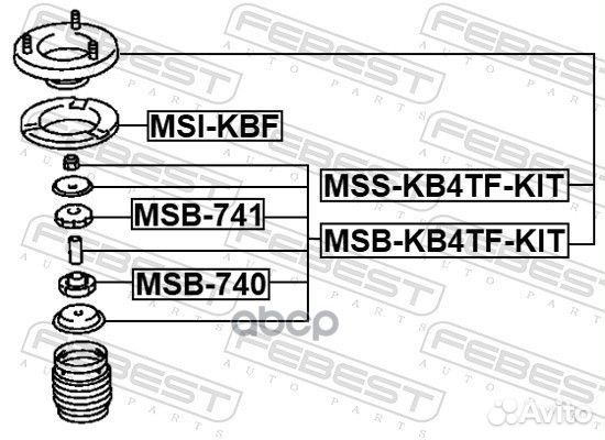 MSS-KB4TF-KIT опора амортизатора переднего к-кт