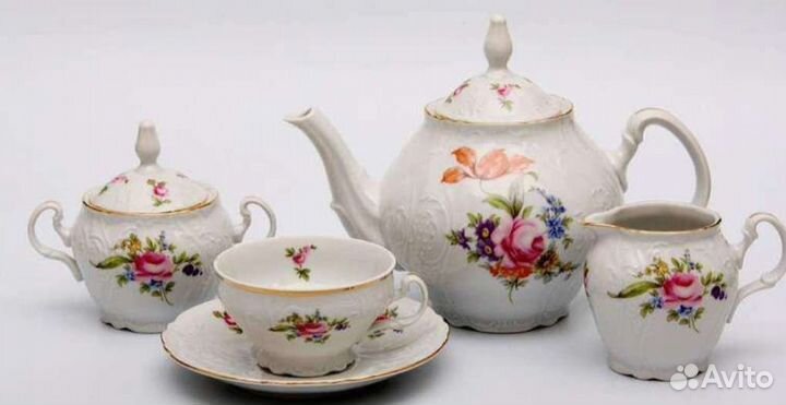 Сервиз чайный Мейсенский букет Bernadotte 12персон