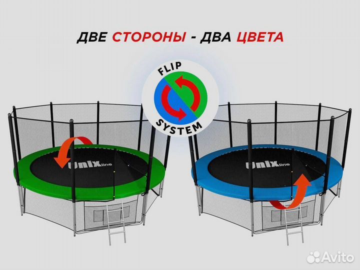 Батут unix linе Clаssiс 10 ft (оutside)