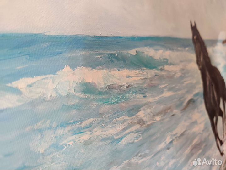 Картина маслом лошадь