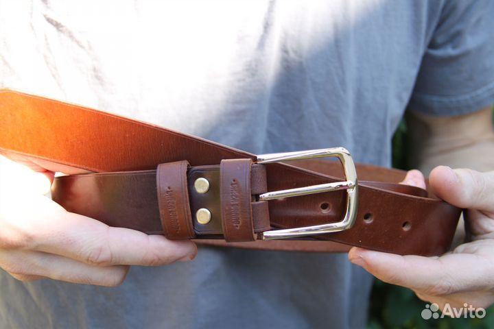 Кожаный ремень 35 мм шириной