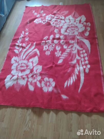 Одеяло шерстяное, СССР новое, жаккардовое