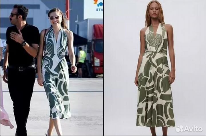 Платье zara XS Хлопок