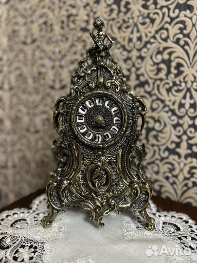 Часы каминные бронза