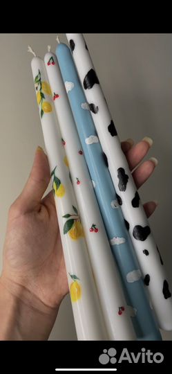 Свечи ручной работы из кокосового воска