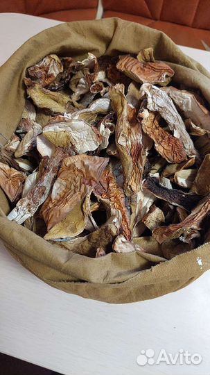 Грибы сушеные белые, желтяки