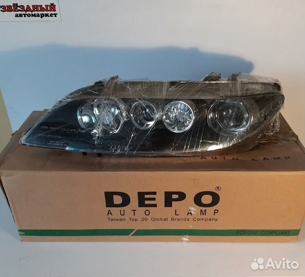 Фара передняя левая Mazda 6 GG черная