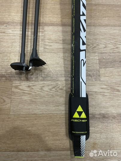 Лыжи беговые fisher с палками