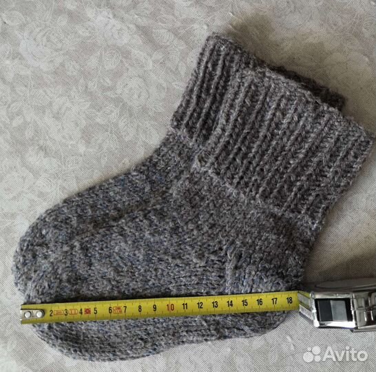 Носки вязаные детские собачья и овечья шерсть