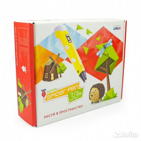 3D ручка Spider Pen lite с ЖК дисплеем, желтая