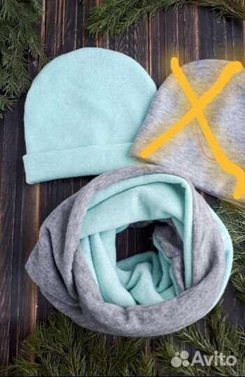 Шапка и снуд из ангоры