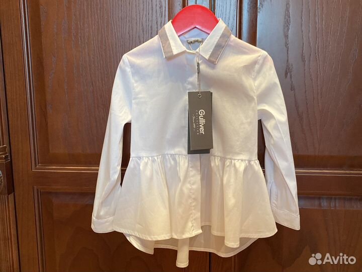 Рубашка новая Guliver 110 рост с бархатной отдел