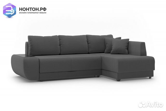 Угловой диван пума Консул серый