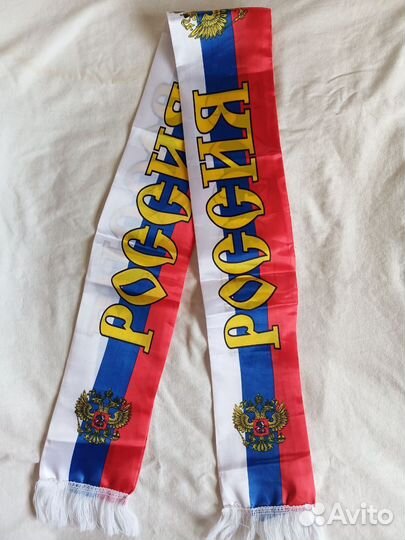 Шарфы Россия, зеленобелые