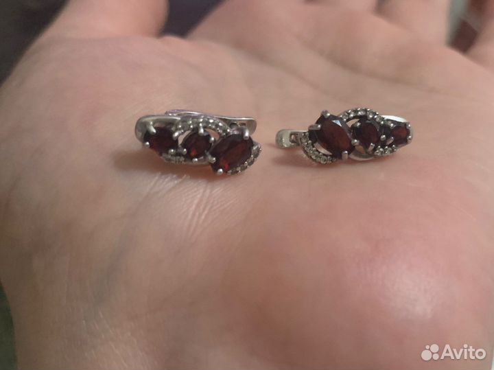 Серьги серебро