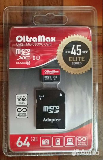 Карта памяти MicroSD olta MAX 64 Gb class 10 новая