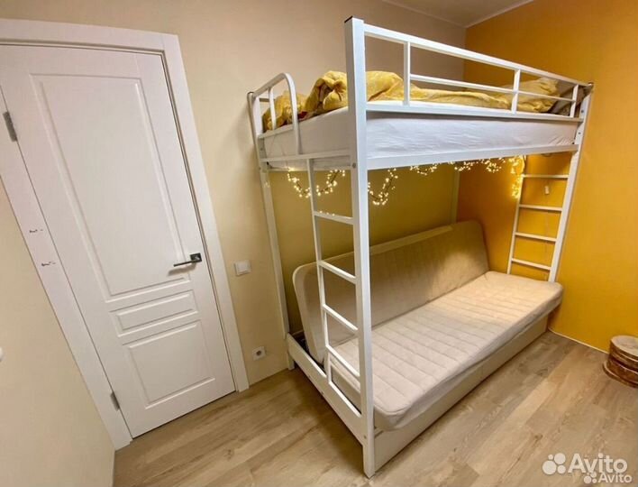 Кровать двухьярусная металлическая 120х190 см
