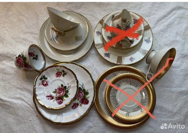 Чайные трио и пары