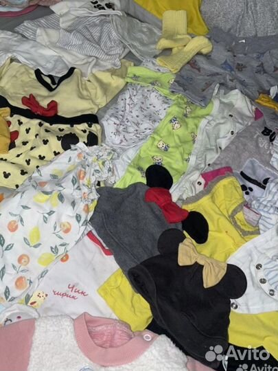 Два больших пакета вещей на девочку 52-68