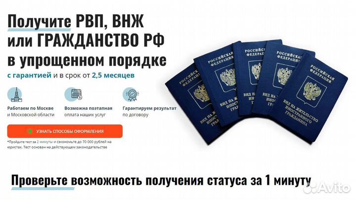 Вид на жительство РФ