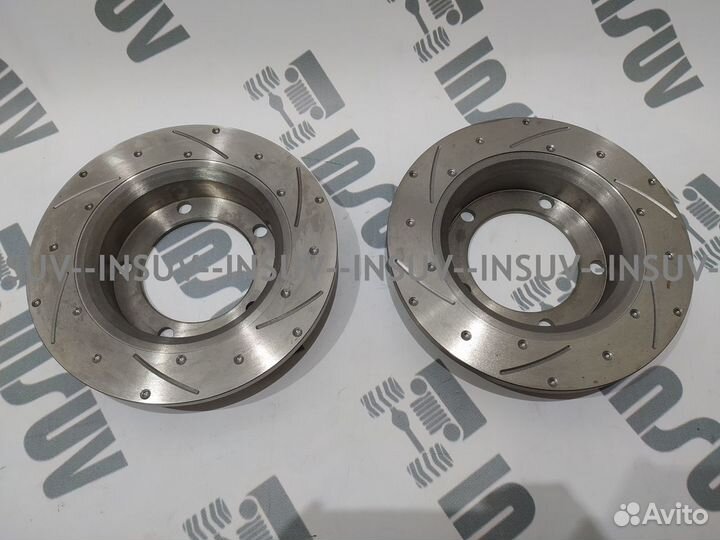 Передние тормозные диски Нива перфорация+насечки