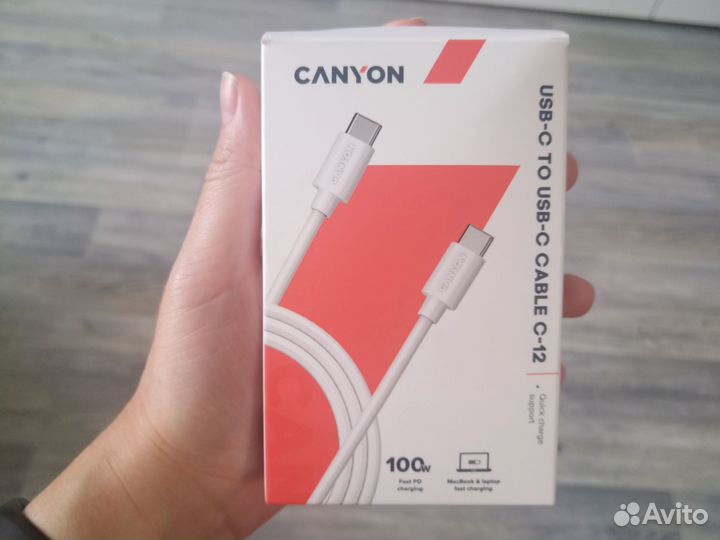 Кабель Canyon 100w typeC to type C