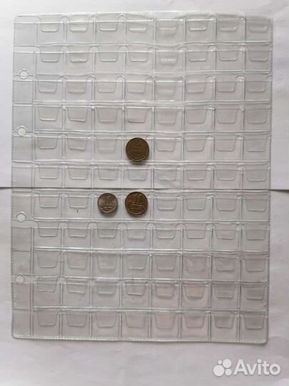 Листы для монет