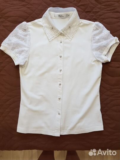 Блузка белая школьная 152