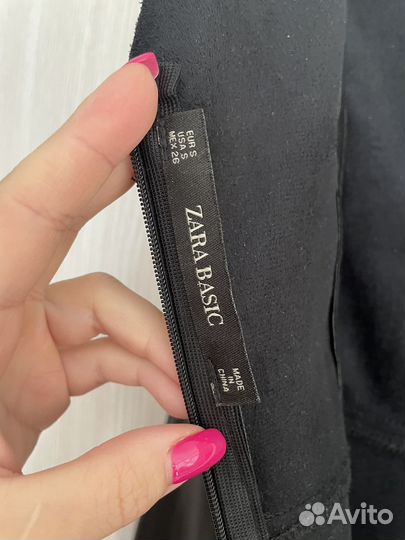 Платье Zara из эко кожи