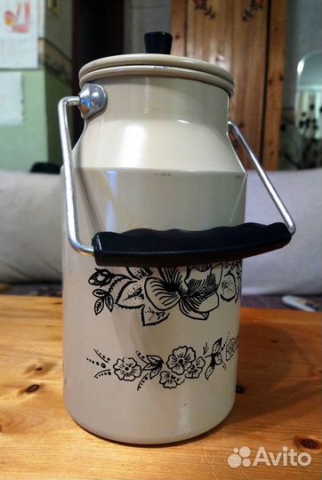 Бидон молочный с крышкой. Алюминий. 2 литра