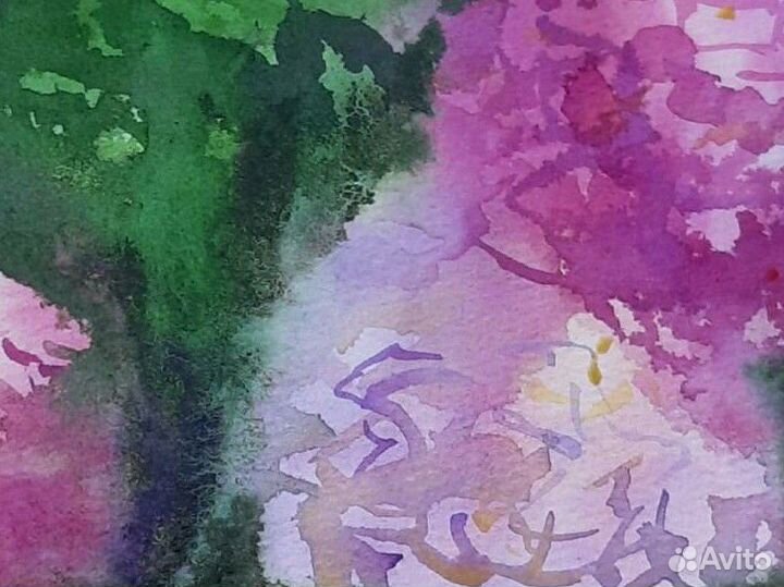 Акварельные открытки с цветами