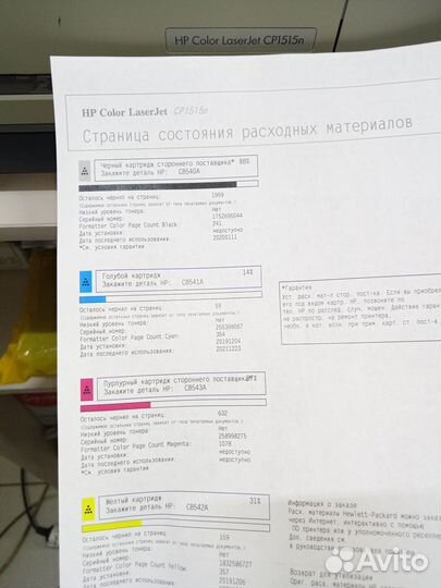 Hp color LJ CM1515n цветной сетевой лазерный