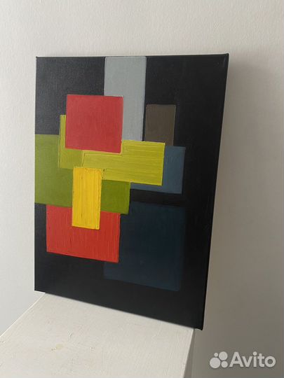 Картина маслом абстракция «луна»