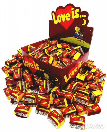 Жевательная резинка Love is ассорти вкусов