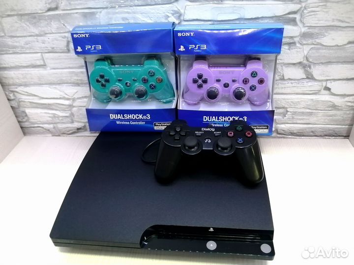 PS3 320гб CFW 60игр 3 геймпада