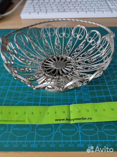 Ваза для фруктов из мельхиора