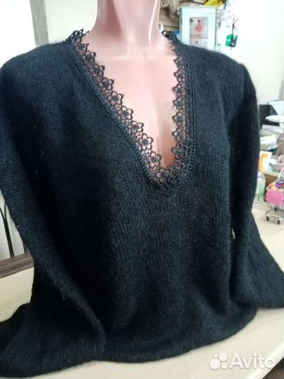 Вязание - джемпера - пайетки, кид мохер, норка