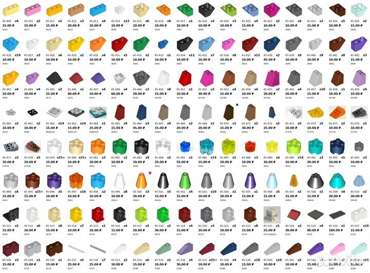 Детали Lego - Кубики, кирпичи и брики