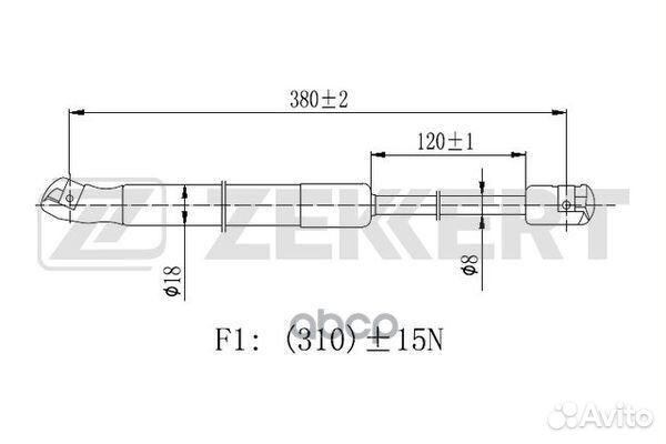 Пружина газовая капота Nissan Murano (Z51) 07