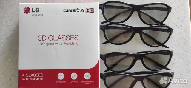 3d очки LG Cinema 3D(4шт. в коробке)