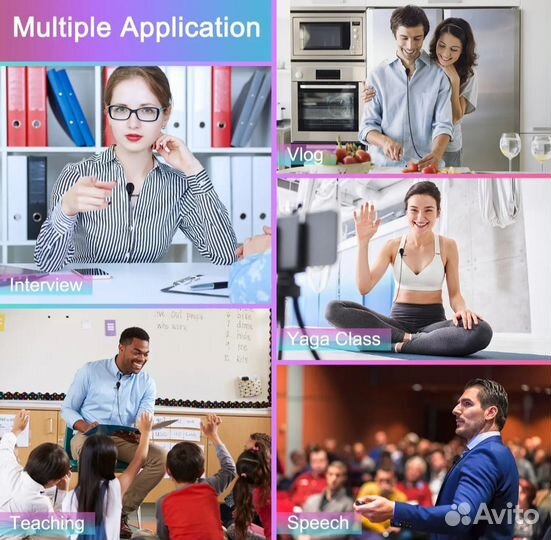 Беспроводной петличный микрофон kimafun Mini2,4G