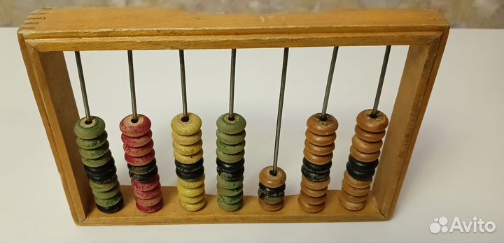 Детские счеты деревянные СССР в хорошем состоянии