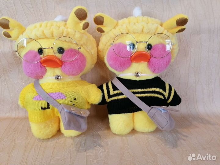 Уточка лалафанфан в очках новая мягкая игрушка