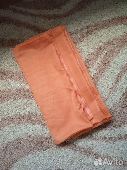 Тюль морковного цвета (3шт по 135см)