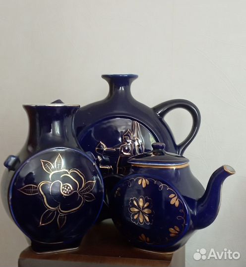 Набор кобальт,гжель,фарфор