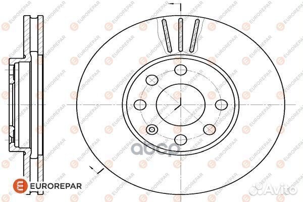 Диск тормозной opel astra G 98- передний D256мм