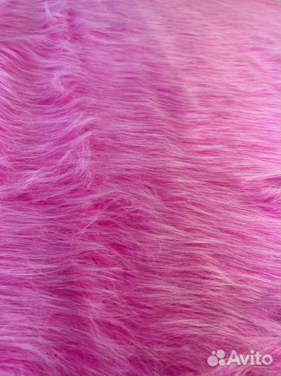 Мех искусственный розовый