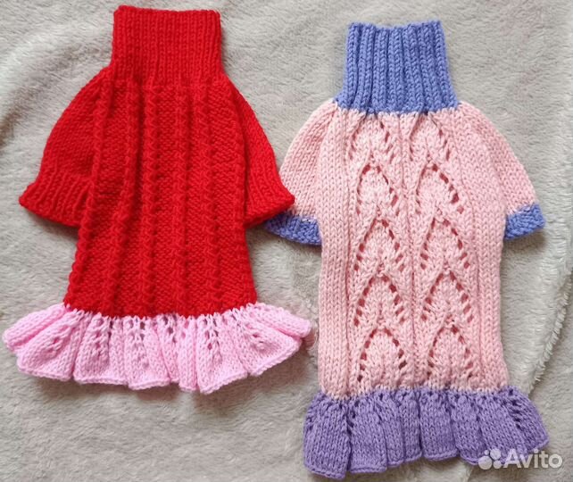 Свитера для собак и кошек, ручная работа